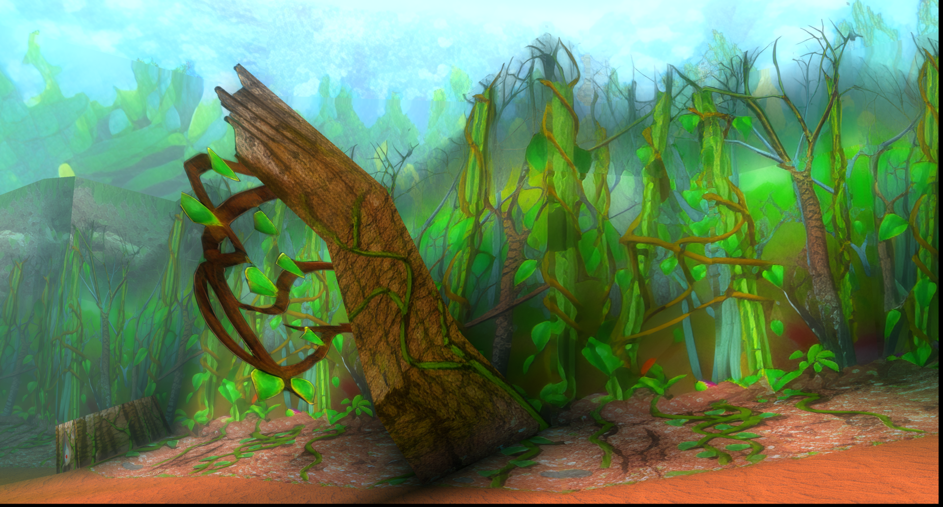Jungle with the HD texture pack
